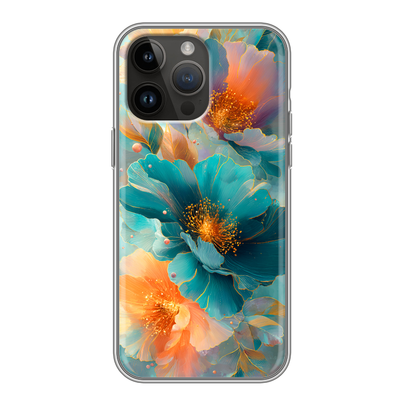 Силиконовый чехол на Iphone 14 Pro Max с принтом Цветы Силиконовый чехол на Iphone 14 Pro Max с принтом Цветы