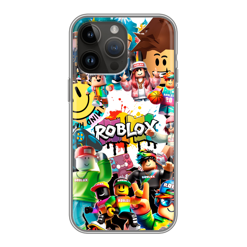Силиконовый противоударный чехол на Iphone 14 Pro Max с принтом Roblox Роблокс Силиконовый противоударный чехол на Iphone 14 Pro Max с принтом Roblox Роблокс