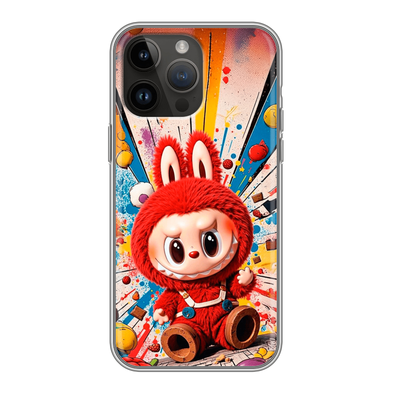Силиконовый противоударный чехол на Iphone 14 Pro Max с принтом Labubu Лабубу Силиконовый противоударный чехол на Iphone 14 Pro Max с принтом Labubu Лабубу