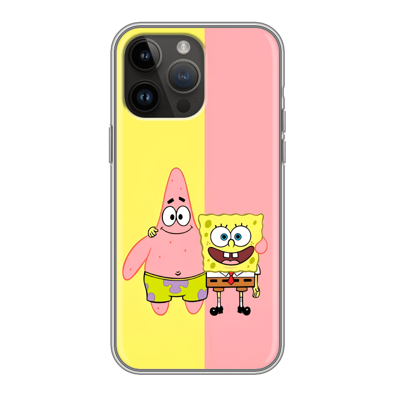 Силиконовый чехол на Iphone 14 Pro Max с принтом Спанч боб Спанчбоб Силиконовый чехол на Iphone 14 Pro Max с принтом Спанч боб Спанчбоб