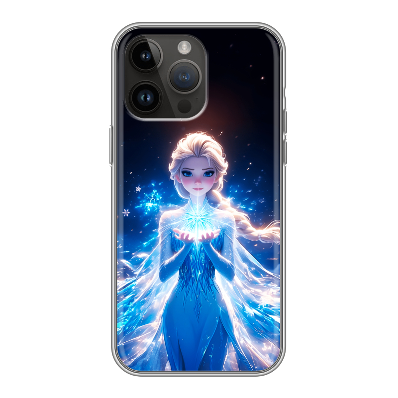 Силиконовый чехол на Iphone 14 Pro Max с принтом Холодное сердце Frozen Силиконовый чехол на Iphone 14 Pro Max с принтом Холодное сердце Frozen