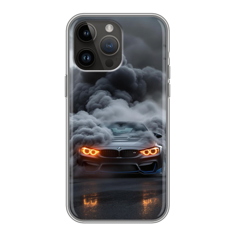 Силиконовый противоударный чехол на Iphone 14 Pro Max с принтом BMW БМВ Силиконовый противоударный чехол на Iphone 14 Pro Max с принтом BMW БМВ