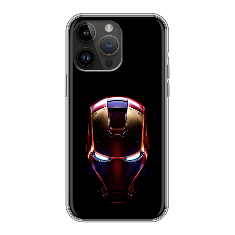 Силиконовый чехол на Iphone 14 Pro Max с принтом IronMan Железный человек Силиконовый чехол на Iphone 14 Pro Max с принтом IronMan Железный человек