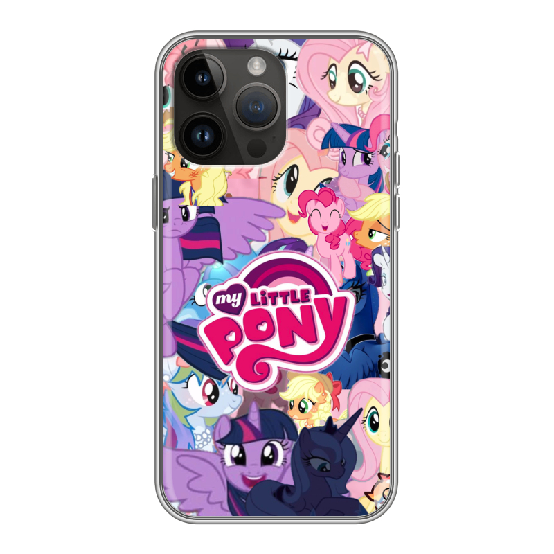 Силиконовый противоударный чехол на Iphone 14 Pro Max с принтом My little pony Дружба чудо Силиконовый противоударный чехол на Iphone 14 Pro Max с принтом My little pony Дружба чудо
