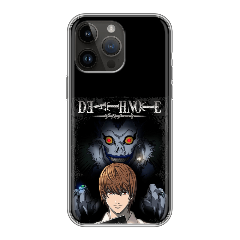 Силиконовый противоударный чехол на Iphone 14 Pro Max с принтом Death note Тетрадь смерти Силиконовый противоударный чехол на Iphone 14 Pro Max с принтом Death note Тетрадь смерти