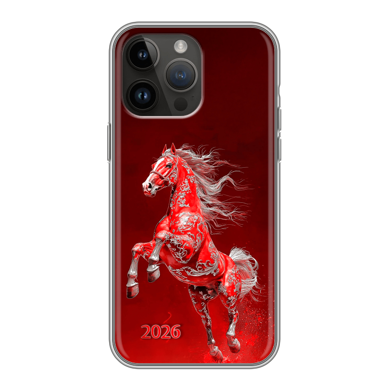 Силиконовый чехол на Iphone 14 Pro Max с принтом Новый год Силиконовый чехол на Iphone 14 Pro Max с принтом Новый год