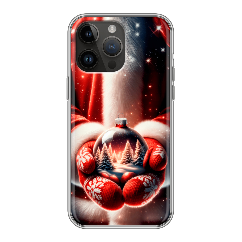 Силиконовый чехол на Iphone 14 Pro Max с принтом Новый год Силиконовый чехол на Iphone 14 Pro Max с принтом Новый год