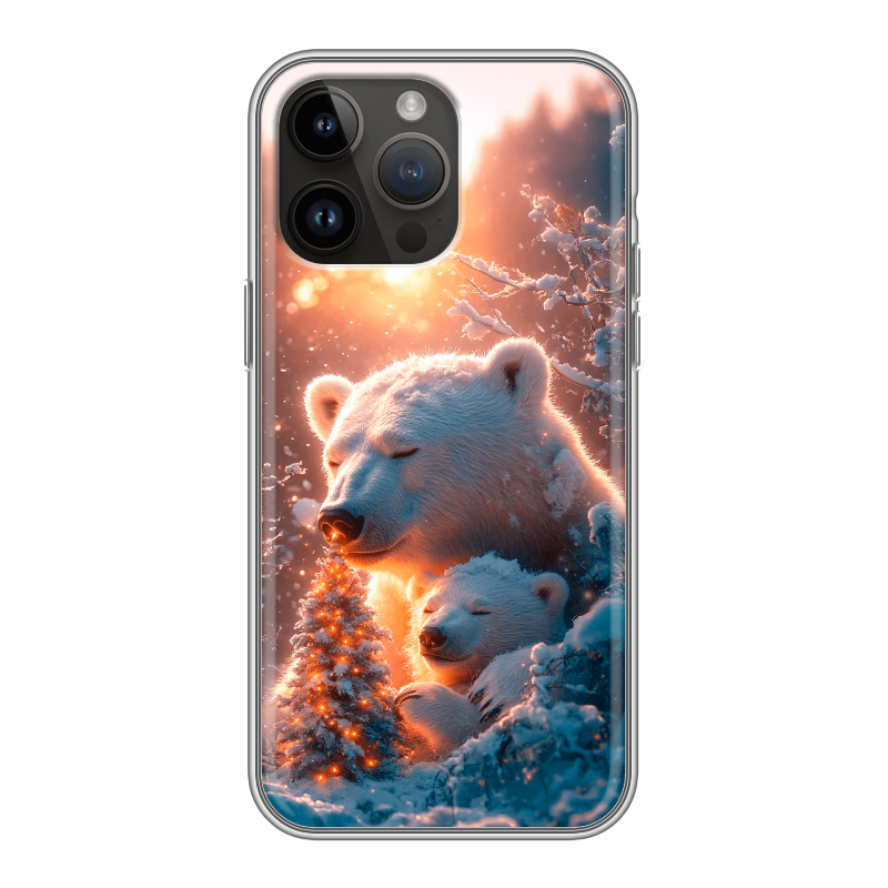 Силиконовый чехол на Iphone 14 Pro Max с принтом Новый год Силиконовый чехол на Iphone 14 Pro Max с принтом Новый год
