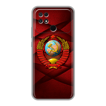 Силиконовый чехол на Xiaomi Poco C40 с принтом Герб СССР Силиконовый чехол на Xiaomi Poco C40 с принтом Герб СССР