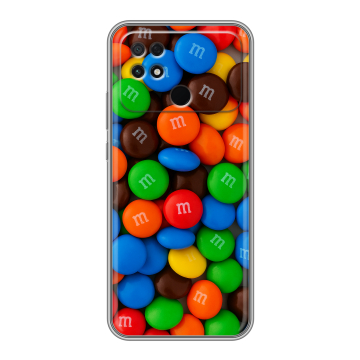 Силиконовый чехол на Xiaomi Poco C40 с принтом Конфеты Силиконовый чехол на Xiaomi Poco C40 с принтом Конфеты