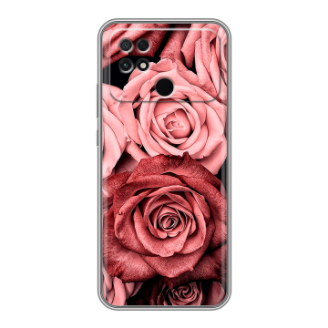 Силиконовый чехол на Xiaomi Poco C40 с принтом Цветы розы Силиконовый чехол на Xiaomi Poco C40 с принтом Цветы розы