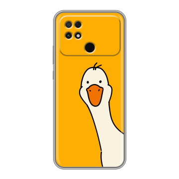 Силиконовый чехол на Xiaomi Poco C40 с принтом Утка Силиконовый чехол на Xiaomi Poco C40 с принтом Утка
