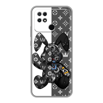 Силиконовый чехол на Xiaomi Poco C40 с принтом Луи робот Силиконовый чехол на Xiaomi Poco C40 с принтом Луи робот