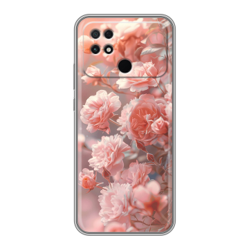 Силиконовый чехол на Xiaomi Poco C40 с принтом Розовые розы Силиконовый чехол на Xiaomi Poco C40 с принтом Розовые розы