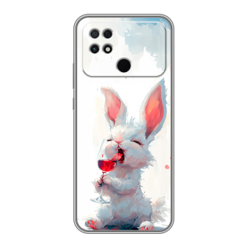 Силиконовый чехол на Xiaomi Poco C40 с принтом кролик зайчик Силиконовый чехол на Xiaomi Poco C40 с принтом кролик зайчик