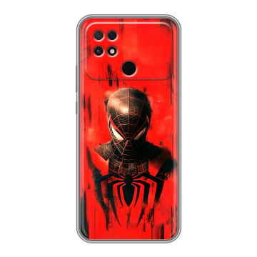 Силиконовый чехол на Xiaomi Poco C40 с принтом человек паук spiderman Силиконовый чехол на Xiaomi Poco C40 с принтом человек паук spiderman