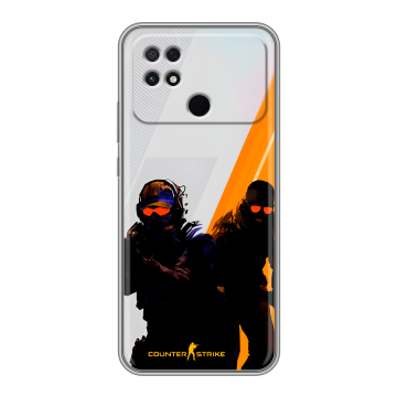 Силиконовый чехол на Xiaomi Poco C40 с принтом Контер страйк Counter strike Силиконовый чехол на Xiaomi Poco C40 с принтом Контер страйк Counter strike