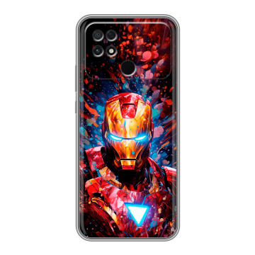 Силиконовый чехол на Xiaomi Poco C40 с принтом Железный человек Ironman Силиконовый чехол на Xiaomi Poco C40 с принтом Железный человек Ironman