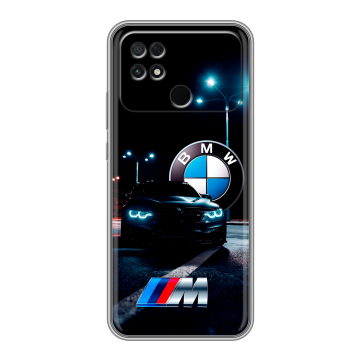 Силиконовый чехол на Xiaomi Poco C40 с принтом БМВ BMW