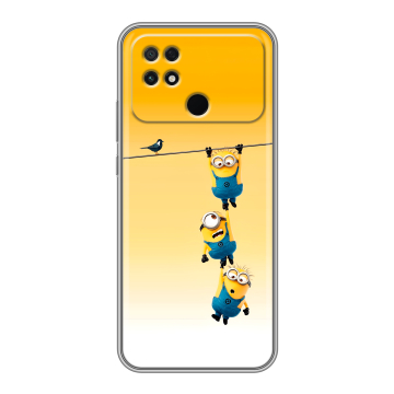 Силиконовый чехол на Xiaomi Poco C40 с принтом Миньоны Силиконовый чехол на Xiaomi Poco C40 с принтом Миньоны