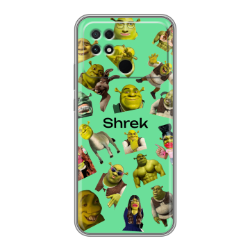 Силиконовый чехол на Xiaomi Poco C40 с принтом Шрек Shrek Силиконовый чехол на Xiaomi Poco C40 с принтом Шрек Shrek
