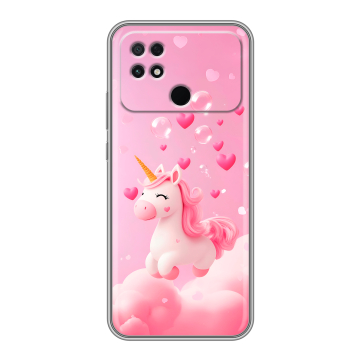 Силиконовый чехол на Xiaomi Poco C40 с принтом Единорог Силиконовый чехол на Xiaomi Poco C40 с принтом Единорог