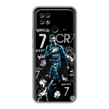 Силиконовый чехол на Xiaomi Poco C40 с принтом Реал Роналдо