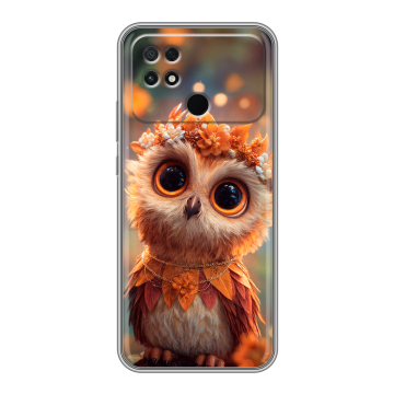 Силиконовый чехол на Xiaomi Poco C40 с принтом Милая сова
