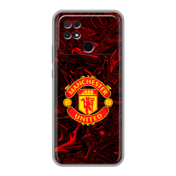 Силиконовый чехол на Xiaomi Poco C40 с принтом Manchester United