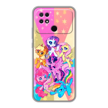 Силиконовый чехол на Xiaomi Poco C40 с принтом My little pony Дружба чудо Силиконовый чехол на Xiaomi Poco C40 с принтом My little pony Дружба чудо
