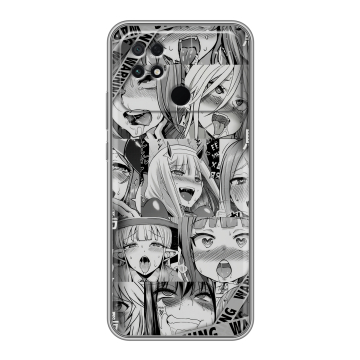 Силиконовый чехол на Xiaomi Poco C40 с принтом Ahegao Ахегао Аниме