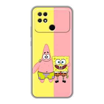 Силиконовый чехол на Xiaomi Poco C40 с принтом Спанч боб Спанчбоб Силиконовый чехол на Xiaomi Poco C40 с принтом Спанч боб Спанчбоб