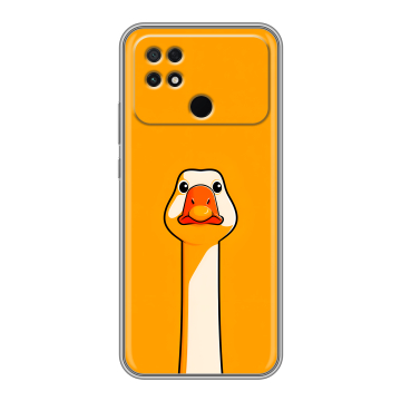 Силиконовый чехол на Xiaomi Poco C40 с принтом Смешная утка