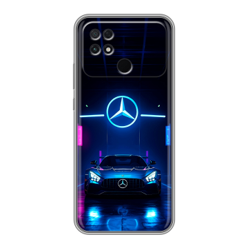 Силиконовый чехол на Xiaomi Poco C40 с принтом Mercedes Мерседес Силиконовый чехол на Xiaomi Poco C40 с принтом Mercedes Мерседес