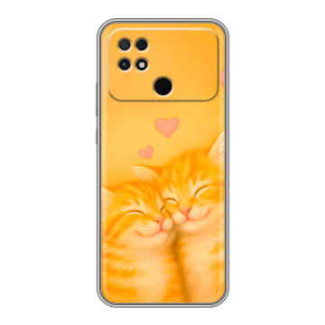 Силиконовый чехол на Xiaomi Poco C40 с принтом Милые котята Силиконовый чехол на Xiaomi Poco C40 с принтом Милые котята