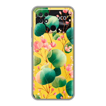 Силиконовый чехол на Xiaomi Poco C40 с принтом женский