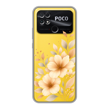 Силиконовый чехол на Xiaomi Poco C40 с принтом для девушки