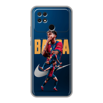 Силиконовый чехол на Xiaomi Poco C40 с принтом Барселона Barca Yamal Силиконовый чехол на Xiaomi Poco C40 с принтом Барселона Barca Yamal