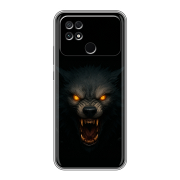 Силиконовый чехол на Xiaomi Poco C40 с принтом Волк