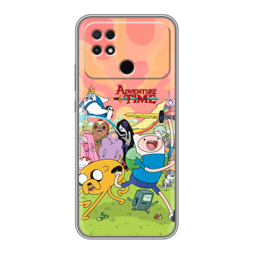 Силиконовый чехол на Xiaomi Poco C40 с принтом Adventure time Время приключений