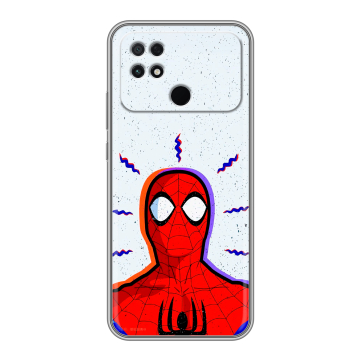 Силиконовый чехол на Xiaomi Poco C40 с принтом Spiderman Человек паук
