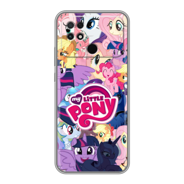 Силиконовый чехол на Xiaomi Poco C40 с принтом My little pony Дружба чудо