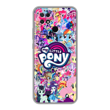 Силиконовый чехол на Xiaomi Poco C40 с принтом My little pony Дружба чудо Силиконовый чехол на Xiaomi Poco C40 с принтом My little pony Дружба чудо