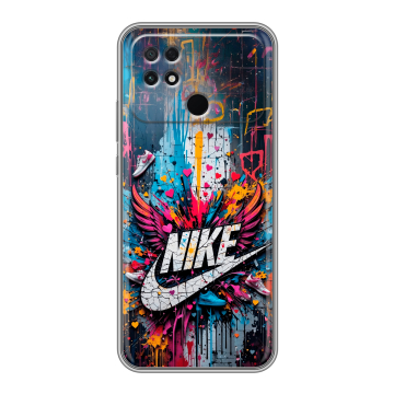 Силиконовый чехол на Xiaomi Poco C40 с принтом Nike Найк Силиконовый чехол на Xiaomi Poco C40 с принтом Nike Найк