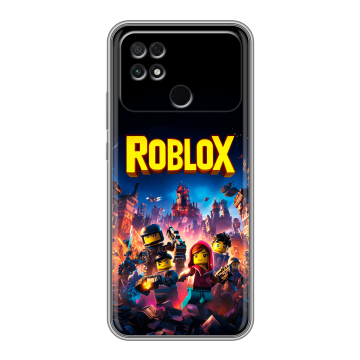 Силиконовый чехол на Xiaomi Poco C40 с принтом Roblox Роблокс Силиконовый чехол на Xiaomi Poco C40 с принтом Roblox Роблокс
