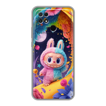 Силиконовый чехол на Xiaomi Poco C40 с принтом Labubu Лабубу Силиконовый чехол на Xiaomi Poco C40 с принтом Labubu Лабубу