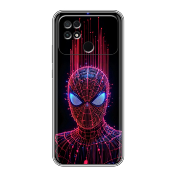 Силиконовый чехол на Xiaomi Poco C40 с принтом Spiderman Человек паук Силиконовый чехол на Xiaomi Poco C40 с принтом Spiderman Человек паук