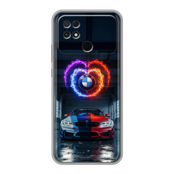 Силиконовый чехол на Xiaomi Poco C40 с принтом BMW БМВ Силиконовый чехол на Xiaomi Poco C40 с принтом BMW БМВ