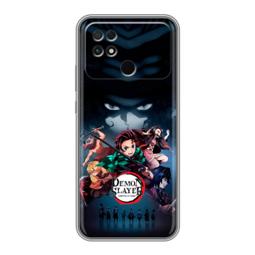 Силиконовый чехол на Xiaomi Poco C40 с принтом Demon Slayer Клинок рассекающий демонов Силиконовый чехол на Xiaomi Poco C40 с принтом Demon Slayer Клинок рассекающий демонов