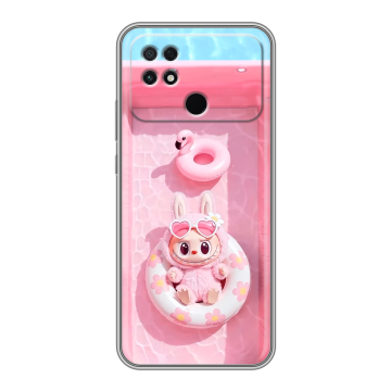 Силиконовый чехол на Xiaomi Poco C40 с принтом Labubu Лабубу Силиконовый чехол на Xiaomi Poco C40 с принтом Labubu Лабубу